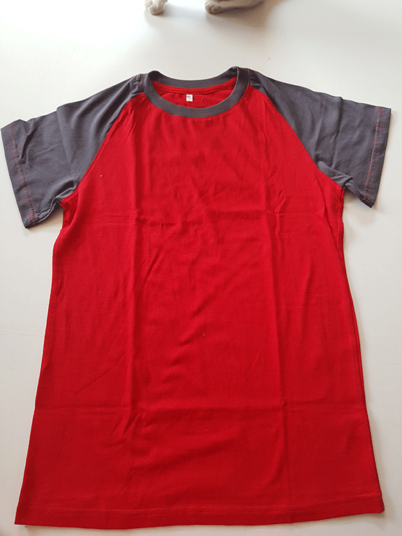 Tricou bicolor model raglan